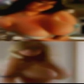 Naked woman sucked boobs