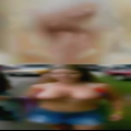 Woman looking for scat