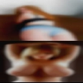 Naked woman sucked boobs