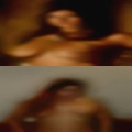 Naked woman camp fire