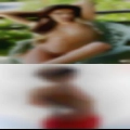 Nude woman putting tampon