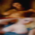 Nude woman putting tampon