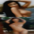 How naked woman urinate